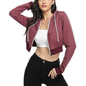 Nueva Colección de Ropa Femenina de Diseño Moderno y Calidad Premium, Transpirable, Tallas Grandes, Sudaderas con Capucha y Cierre, Sudaderas Cortas - Product Image 4