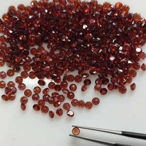 Granat rouge naturel 2,75 mm, taille brillant ronde, qualité supérieure, pierre précieuse en vrac avec trou de 1 mm, taille personnalisable pour la fabrication de bijoux - Product Image 4