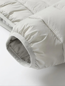 Autumn Winter New Puffer Jacket <b>Warm</b> <b>Waterproof</b> Windproof Puffer Coat Stand Collar Hood Casual Style Canvas Fabric Puffer Jacket - Product Image 6