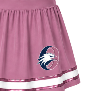 Falda Deportiva Rosa para Animadoras, Falda Plisada con Ribete a Rayas, Uniforme Deportivo, Ropa de Equipo, Ropa Deportiva Personalizada - Product Image 3