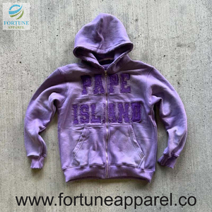 Sudadera Deportiva OEM Fortune Apparel, Sudadera con Capucha Lisa, Holgada, de Felpa, Algodón y Poliéster, para Hombre, para Correr - Product Image 2