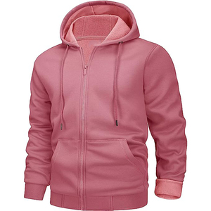 เสื้อสเวตเชิ้ตมีฮู้ดสีขาวสำหรับผู้ชาย ทรงปกติ สีพื้น สวมใส่สบายๆ ในฤดูใบไม้ร่วง ดีไซน์กระเป๋าบุขนแกะ - Product Image 4