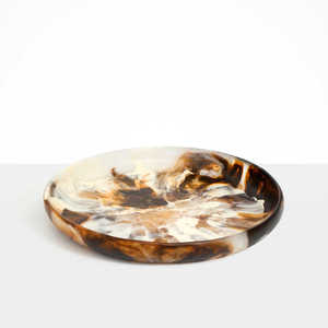 Assiette de service ronde moderne en résine polie, personnalisable, pour les occasions festives, en stock - Product Image 3