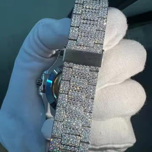 นาฬิกาควอตซ์เพชรโมอิสซาไนต์แฟชั่นระดับพรีเมียมสำหรับผู้ชาย ประดับเพชรหรูหราสไตล์ฮิปฮอป นาฬิกาข้อมือคุณภาพสูงสำหรับผู้ชาย เพชรโมอิสซาไนต์คุณภาพสูง - Product Image 5