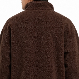 Men's Sherpa <b>Fleece</b> <b>Jacket</b> Full Zip Collar Stand Collar Casual Winter Outerwear <b>Lined</b> Loose Fit Fabric For Men Sherpa <b>Jacket</b> - Product Image 5