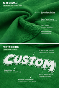 Custom Logo Men's <b>Green</b> Hoodie Tracksuit <b>Set</b> Cotton Fleece Sweat Suit Jogger Sportswear <b>Gym</b> Training Casual Two Piece Tracksuit - Product Image 6