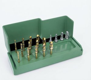 Kit de Fresas Osse Odenesification de 17 Piezas, Fresas Quirúrgicas Dentales Manuales de Acero Inoxidable, Instrumento Verde Clase II Optitech Healthcare - Product Image 1