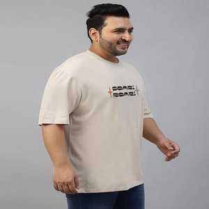 T-shirt gaufré décontracté blanc uni à col ras du cou et manches courtes, 270g, coupe épaules dénudées, pour couple, Nouveau modèle du fabricant - Product Image 2