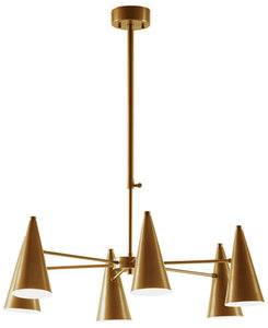 METAL WAVE 10607 Aluminum Contemporary Geometric <b>Ceiling</b> Chandelier Lamp for Home <b>Decor</b> Durable Indoor Use Uttar Pradesh Origin - Product Image 6