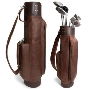 Premium Quality <b>Golf</b> Leather Bag Lightweight Multiple Pockets and Adjustable Shoulder <b>Golf</b> Bags for Sports use - Product Image 1