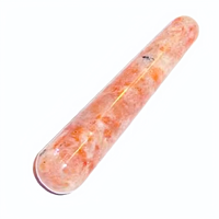 Baguettes de massage en pierre de soleil naturelle lisse, artisanat en cristal, pierres de Reiki, minéraux Feng Shui, vente en gros