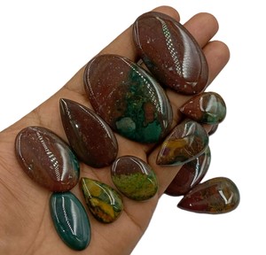 Piedras Preciosas Sueltas de Hematita Natural Marrón, Corte Ovalado, Cabujón Pulido, con Juego de Color, para la Fabricación de Anillos, Colgantes y Joyería - Product Image 2