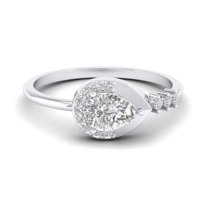 REYES High Quality Pear Cut 0.85 Carat Moissanite in 925 Sterling <b>Silver</b> Engagement <b>Solitaire</b> <b>Rings</b> Wedding Gift Jewelry - Product Image 1
