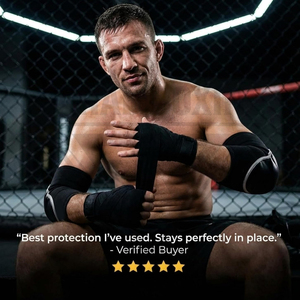 Service OEM ODM personnalisé, protections de coude de boxe robustes, réglables, durables, avec sangle sécurisée, mousse haute densité - Product Image 5