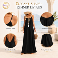 Robes d'été pour femmes 2026 – Robes longues dos nu à fines bretelles, idéales pour la plage et les vacances, parfaits comme cache-maillot de bain