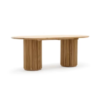 Mesa de Comedor de Madera de Teca Sólida para Banquetes, Restaurantes, Hoteles, Villas, Resorts, Cafés, Mobiliario Comercial para Hostelería, Venta al Por Mayor
