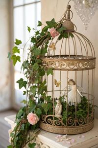 Customized Handmade Metal Wire Bird Cage Home & Garden Decor Floor Decorative Bird Cage For Inoor,Outdoor - Product Image 5