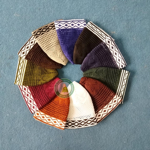 Precio de fábrica al por mayor, gorra Kufi árabe de malla ajustable, multicolor, bordada y personalizada, de alta calidad para hombre, exportación BD - Product Image 6