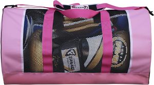 กระเป๋าเดินทางแบบตาข่ายสีชมพูสำหรับกีฬา MMA ยี่ห้อ Farabi Sports รับทำโลโก้ตามสั่ง ขนาดใหญ่ จุของได้เยอะ เป็นมิตรกับสิ่งแวดล้อม ทนทาน ใช้ได้กับการออกกำลังกาย สายสะพายปรับได้ - Product Image 5