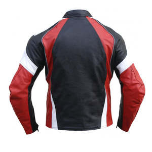 Chaqueta de Cuero para Motociclismo y Automovilismo, Unisex, Estilo Casual Elegante, Personalizable, Tallas Grandes, Resistente al Viento, Transpirable, Diseño Delgado, Color Sólido - Product Image 2