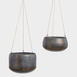 Wholesale Price Rose Gold Plated Metal Hanging Planter Decorative Ball Shape Balcony Hanging <b>Plant</b> Holder Garden Decor Supplies - Product Image 4