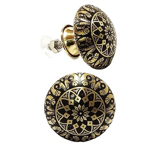 Boutons en laiton gravé marocains modernes pour cuisine chambre salle de bain et salon armoire en céramique tiroir et poignée de traction - Product Image 1