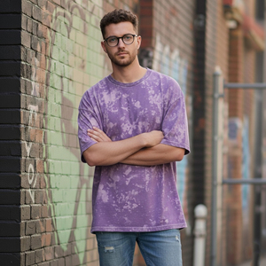 2026 High Quality 100% Cotton Acid Wash Digital Printing Breathable Quick Dry Custom Logo Men's <b>Hip</b> Hop T-shirt Oversized - Product Image 5