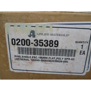 AMAT 0200-35389 ANILLO, SIMPLE, ESC, 195MM, PLANO - Equipo y piezas de semiconductores de confianza de Trusted Global Legacy - Product Image 1