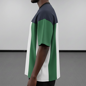 Camiseta de hombre de algodón 100% de alta calidad, 180GSM, ecológica, de secado rápido, con logo impreso personalizado, corte holgado, estilo hip-hop, OEM/ODM. - Product Image 6