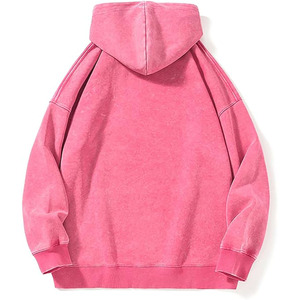 Sweat à capuche personnalisé vintage délavé à l'acide pour homme, coupe oversize, style streetwear, effet peinture éclaboussée, en coton épais - Product Image 2