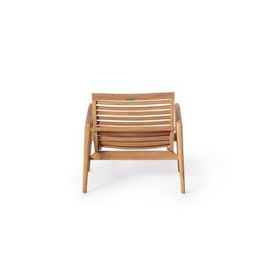 Sillón de Madera de Teca Natural con Diseño de Listones – Silla de Relajación de Madera de Lujo para Interiores y Exteriores - Product Image 4