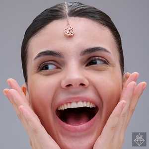 Collar de cadenas finas con abalorio de trébol PRAO - Product Image 2