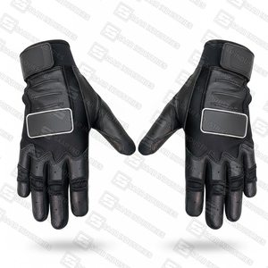 Guantes de bateo de béisbol con puño corto antideslizantes duraderos de cuero Cabretta de piel de vaca originales hechos a medida de calidad superior ambidiestros - Product Image 2