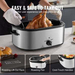 Forno Elettrico per Arrosto di Tacchino da 26 QT con Coperchio Autoriscaldante e Funzione Scongelamento e Mantenimento Calore - Forno da Banco 1450W - Product Image 5