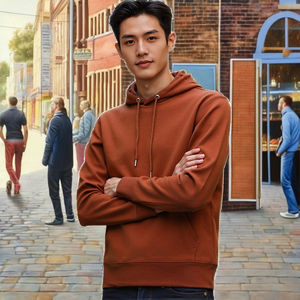 Sudadera con Capucha Unisex, 100% Algodón, con Cierre, Transpirable, de Secado Rápido, con Bolsillo, Tejida, Ecológica, Talla XL, para Otoño - Product Image 2