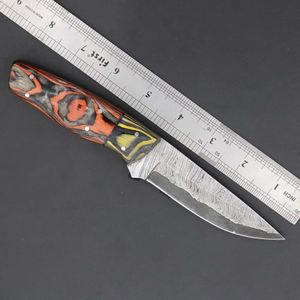 10 couteaux de chasse uniques en acier Damas faits à la main avec étui en cuir - Product Image 6