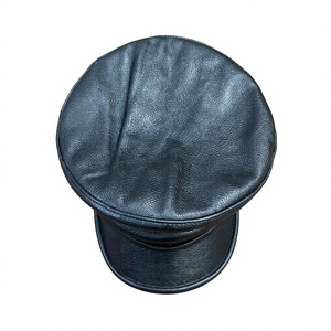 Custom Distressed Effect Fiddler <b>Cap</b> OEM Blank Headwear Supply White Label Manufacturing Fiddler <b>Cap</b> <b>Plain</b> Cotton Flat <b>Caps</b> - Product Image 6