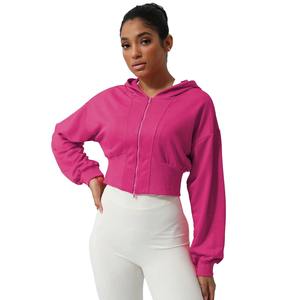 Sudadera Corta con Capucha para Mujer, Estilo Pullover, Diseño Único, Buena Calidad, Venta al Por Mayor de Fábrica - Product Image 1