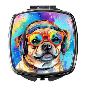 Carlin Hippie Dawg Compact pliant miroir de maquillage portable Portable voyage décoratif miroir de poche pour femmes et filles cadeau - Product Image 1