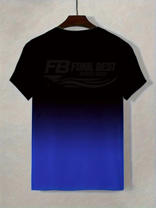 T-shirt d'été pour homme, décontracté, style hip-hop, imprimé numérique personnalisé, tricoté, col rond, manches régulières, coupe classique, 210g - Product Image 6