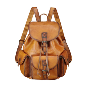 Leather <b>Backpack</b> Handmade Genuine Leather <b>Lady</b> Personalised Laptop Trekking Hiking Bag 20-35L Men Women - Product Image 6
