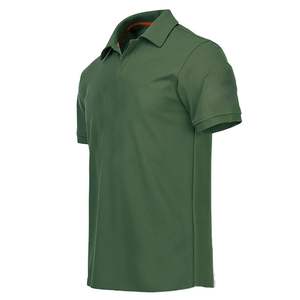 Nouveau T-shirt de golf décontracté pour homme, à manches courtes, 100 % coton, respirant, écologique, séchage rapide, couleur unie, idéal pour l'été et les affaires - Product Image 4