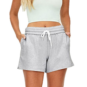 Shorts décontractés pour femmes, légers, imperméables, respirants, coupe-vent, écologiques, en spandex et polyester tricoté, taille élastique - Product Image 1