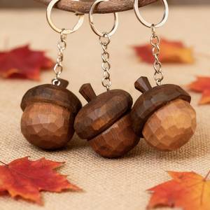 พวงกุญแจไม้สไตล์เรียบง่าย ทนทาน เหมาะสำหรับเป็นของขวัญและของแจก - Product Image 1