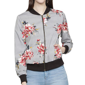 Latest Design Versatile Wardrobe Women Printing Varsity <b>Jackets</b> Comfortable Piece For Lifestyle Clothing Collections In Stocks - Product Image 1