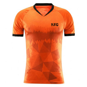 Uniforme de Fútbol Personalizado con Diseño Impreso, Transpirable, de Secado Rápido, de Poliéster, Manga Corta, para Entrenamiento y Partidos, para Hombre - Product Image 1
