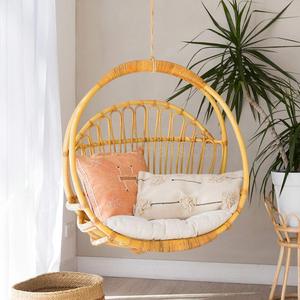 Rattan cane <b>swing</b> chair for balcony & <b>patio</b> modernized outdoor furniture egg hanging chairs - Product Image 2