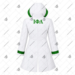 Wholesale Iota Phi Lambda Sorority Clothing Women's Houndstooth Hooded Rain <b>Jacket</b> Custom Embroidered Windproof Outdoor <b>Jacket</b> - Product Image 3