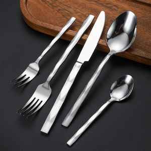 Ensemble de couverts en acier inoxydable de qualité supérieure, cuillère, fourchette, couteau, finition miroir, ensemble de vaisselle de luxe, ensemble de vaisselle de table, ensemble de cuisine - Product Image 3