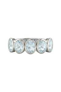 Anillo de Aguamarina en Plata de Ley 92.5 KLSR-11917 - Product Image 4